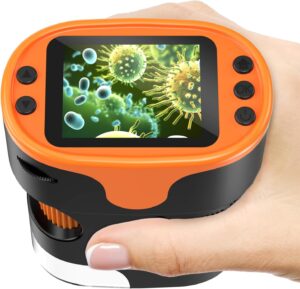 1000X Handheld Microscope for Kids 4K 2.0″ Screen Rechargeable Mini Pocket Digital Microscopes…