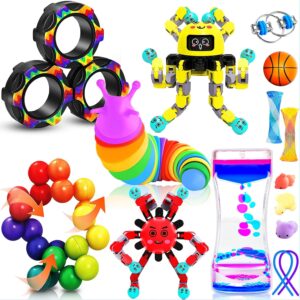 15Pack Fidget Toys Bulk for Adult Kids Age 5-7, 8-12, Sensory Autism Travel Must Have ADHD Autistic…