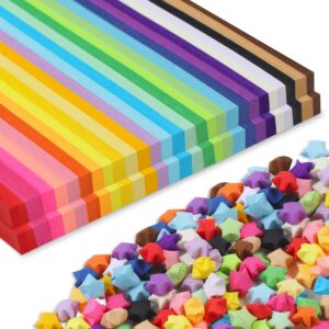 2060 Sheets Origami Paper, 27 Assortment Colors Double Sided Star Paper Strips, 8.5 x 0.4 Inch…