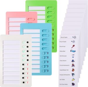 4 Pieces Chores Chart for Kids Chore Chart, Sliding Routine Chart to Do List, My Chores RV…