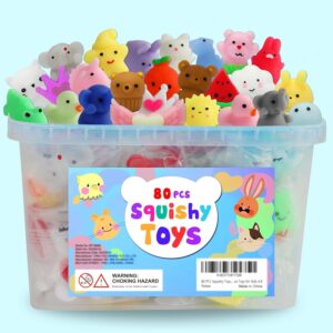 80Pcs Party Favors for Kids 4-8, Kawaii Squishies Mochi Squishy Toy Bulk Fidget Sensory Toys…