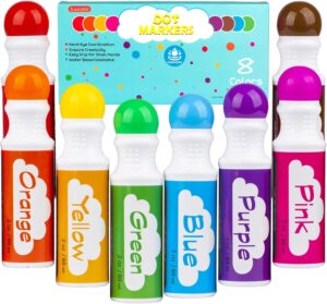 Dot Markers for Toddlers Kids Preschool, Bingo Daubers Washable Art Markers 8 Colors, Toddlers Arts…