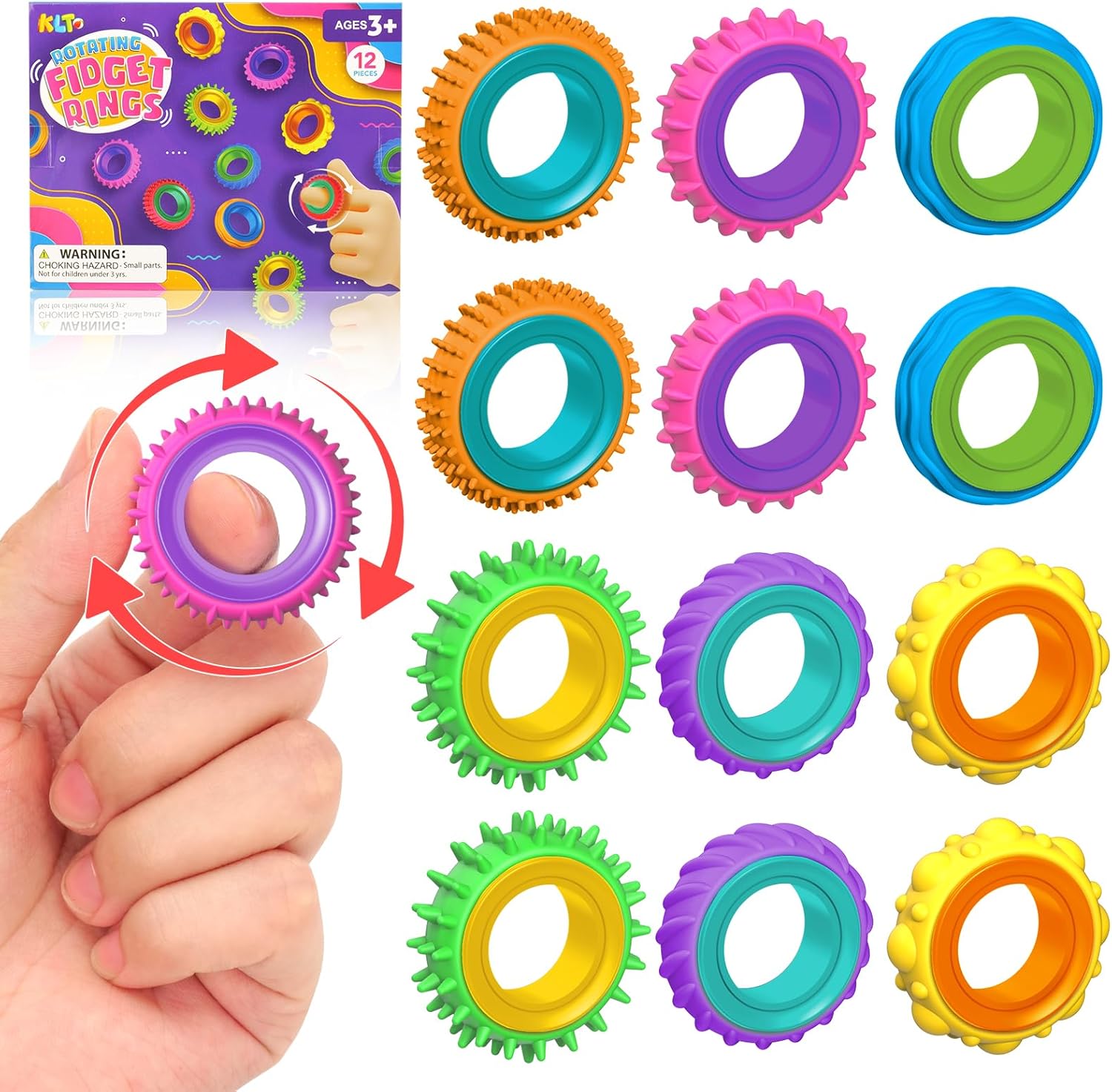 Fidget Sensory Rings for Kids