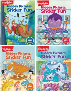 Highlights Hidden Pictures Sticker Fun for Kids Ages 3-6, 4-Pack, 64 Pages of Seek and Find Sticker…