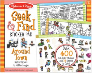 Melissa & Doug Seek and Find Sticker Pad – Around Town (400+ Stickers, 14 Scenes to Color) Search…