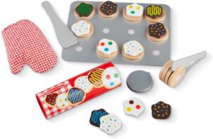 Melissa & Doug Slice & Bake Cookie Set with Wooden Play Food, Colorful Toppings & Play Kitchen…