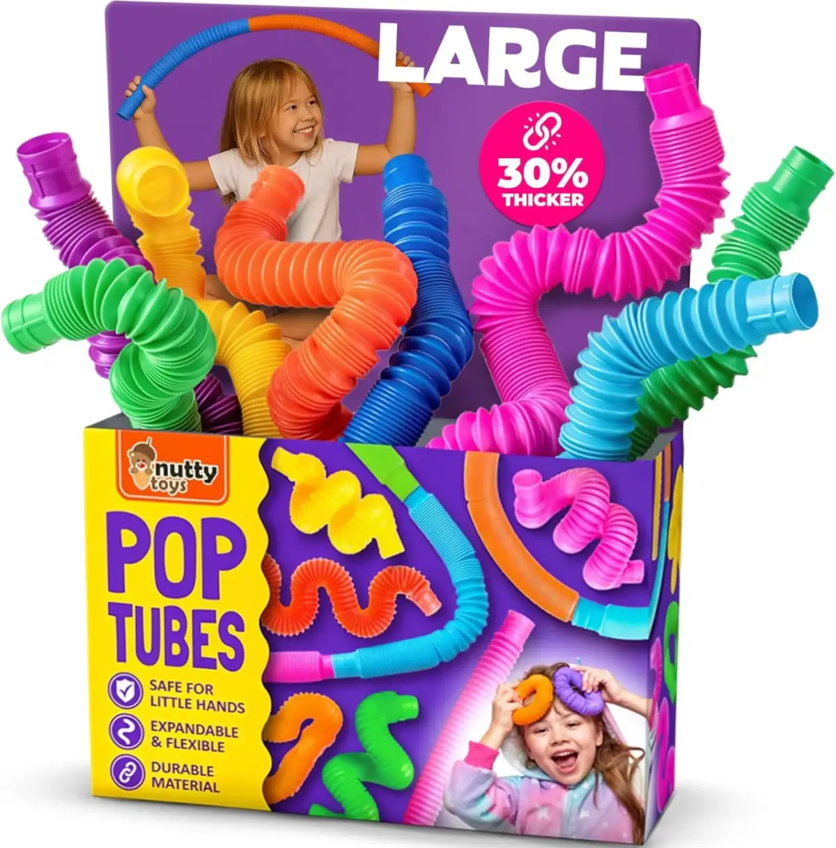 Pop tubes sensory toy, a common calm down corner kit filler item