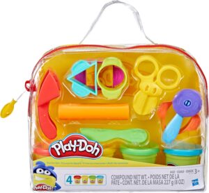 Play-Doh Starter Set 9-Piece Kit with Storage Tote & 4 Modeling Compound Cans, Arts and Crafts for…