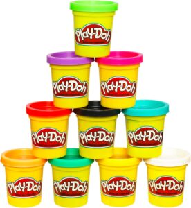 Play Doh Modeling Compound 10-Pack Case of Assorted Colors, Non-Toxic 2 oz. Cans, Back to School…