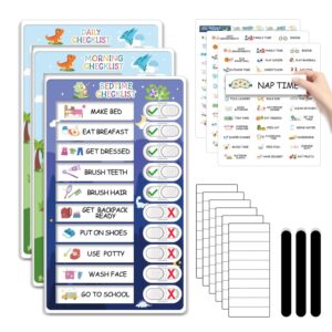 3 in 1 Bedtime/Morning/Daily Routine Chart for Kids
