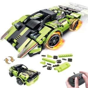 GAMZOO STEM Building Toys for Kids with 2-in-1 Remote Control Racer