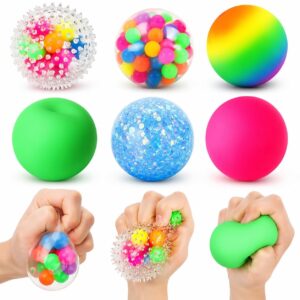 6 Set Squishy Sensory Stress Squeezing Balls for Adults
