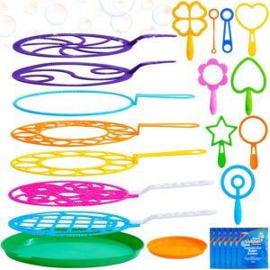 JOYIN Big Bubble Wands Set Bulk for Kids Summer Outdoor Toy Game