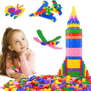 FUBAODA Kids 600pcs Set Building Blocks Construction Toy