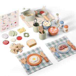 Pithfor Wooden Play Cooking Set