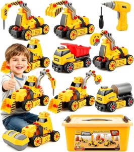 9 in 3 Take Apart Toy Construction Truck Electric Drill STEM | DIY