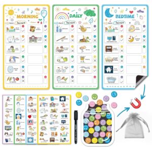 JJPRO Magnetic Bedtime/Morning/Daily Routine Chart for Kids with