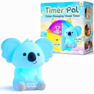 Timer Pal, Koala Visual Timer for Kids/Adults, 0-99 Minutes Light