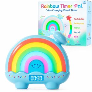 Timer Pal, Rainbow Visual Timer for Kids/Adults, 0-99 Minutes Light