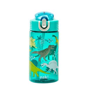 Zak Designs Dinosaur 16oz Leak-Proof Straw Kids Water Bottle