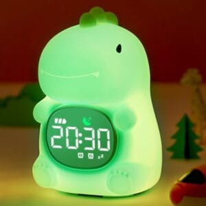 MASHI Dinosaur Kids Alarm Clock with Time to Wake Sleep Trainer White Noise
