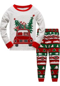 Toddler Boys Girls Christmas Pajamas Set Kids Xmas Long Sleeve 2
